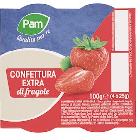 Carrefour Confettura extra Fragole 4 x 25 g