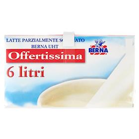 Berna Latte Parzialmente Scremato UHT a lunga conservazione 6 x 1000 ml